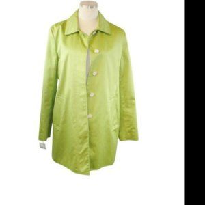 Coach Sz Med Green Hidden Button Signature C Linin